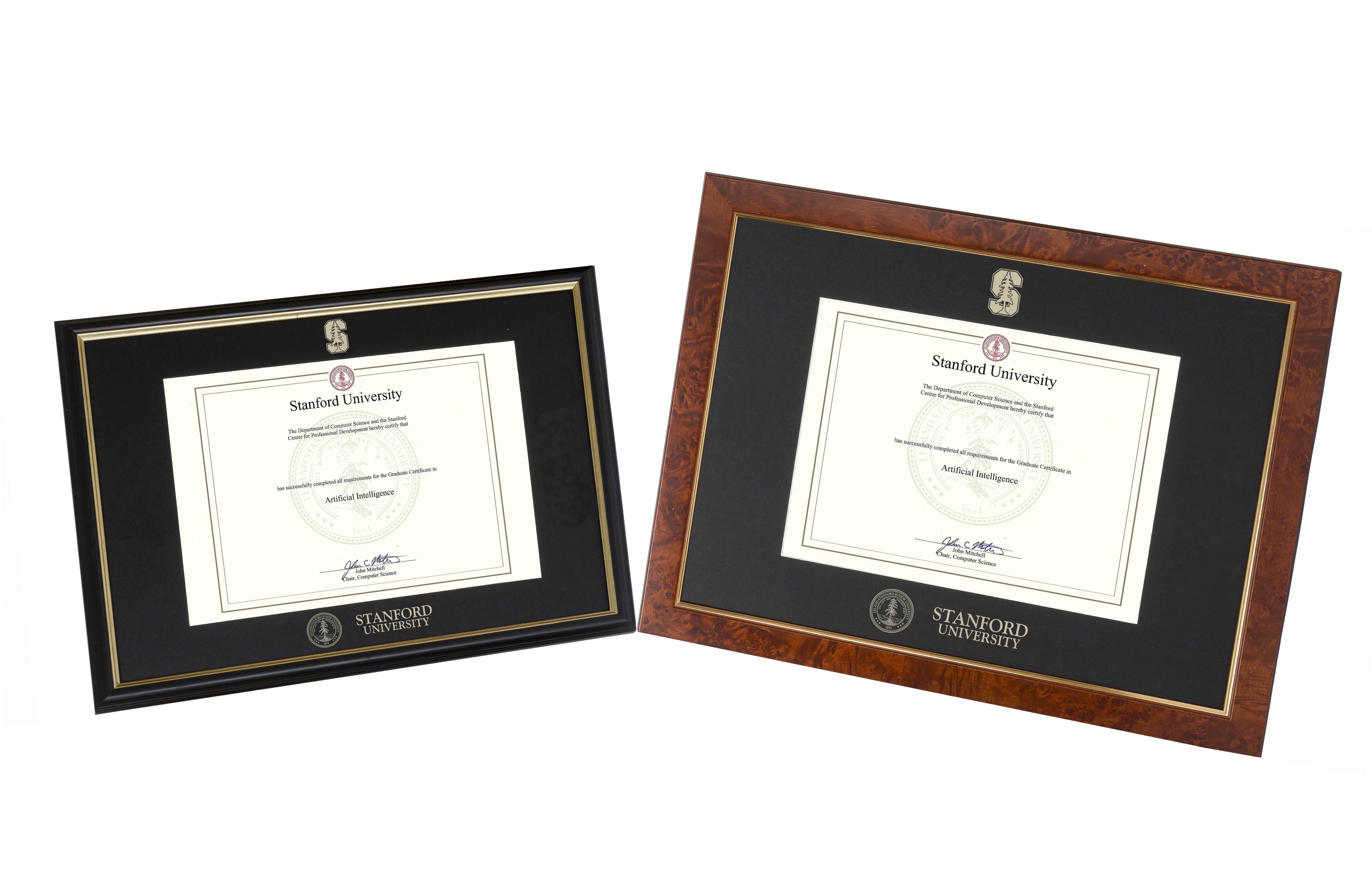 Stanford University Certificate Frame